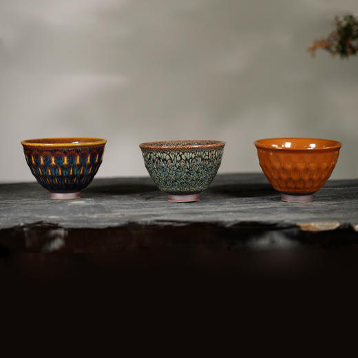 龙德堂陶艺 范泽锋烧 星月 天目盏《碧莲生金》库存请咨询客服 商品图0