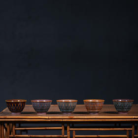 龙德堂陶艺 范泽锋烧 星月 天目盏《莲心-小》 (库存请咨询客服)