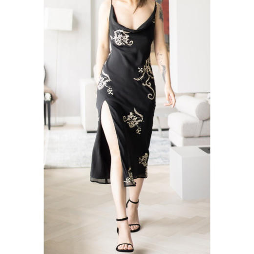 CG｜Cowls Front Slipdress [真丝荡领连衣裙] 商品图0