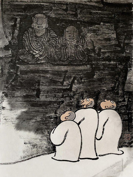 【观佛 · 01-秋一水墨原作】 商品图0