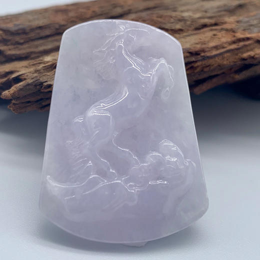 派瑞翡翠 翡翠马牌 糯种 紫色 商品图3
