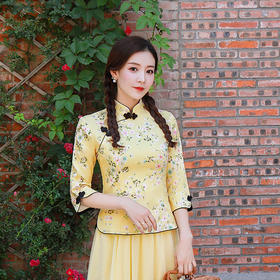 JT-939新款中国风修身百搭唐装旗袍上衣