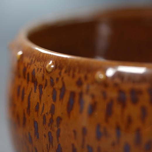 龙德堂陶艺 范泽锋烧 星月 蟹眼天目盏 款式二《金鼓蝉鸣》 库存咨询客服 商品图1