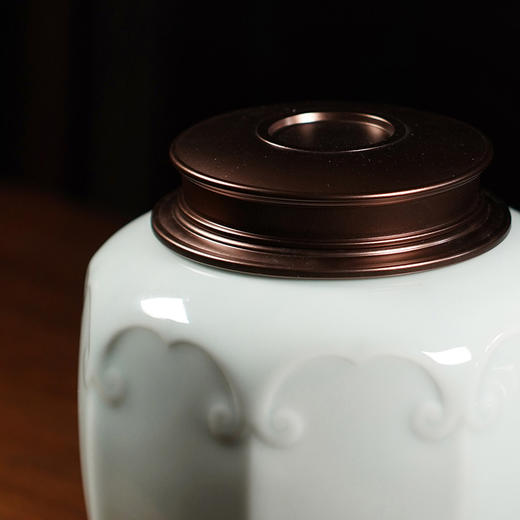 龙德堂陶艺 如意青瓷 茶叶罐(库存请咨询客服) 商品图1