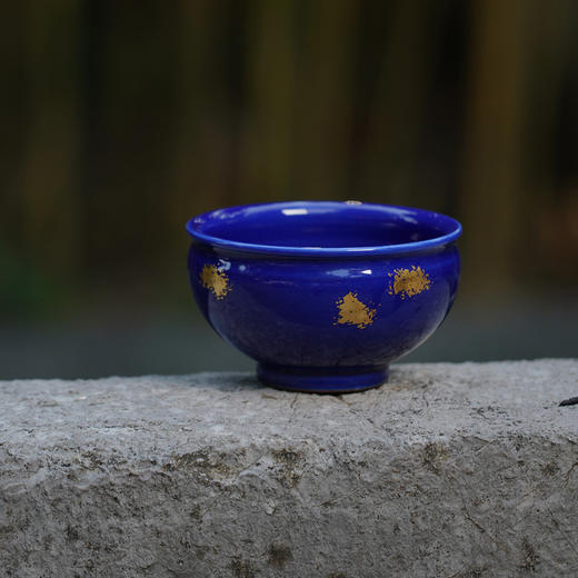 龙德堂陶艺 范泽锋烧 星月 天目盏《蓝宝王子》紫砂胎 库存请咨询 商品图0