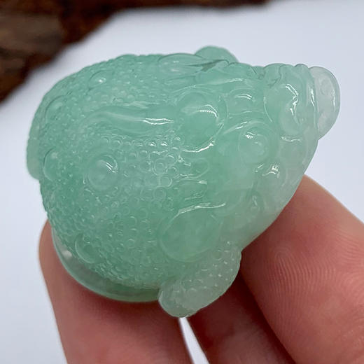 派瑞翡翠 翡翠手把件 糯种 绿色 商品图2
