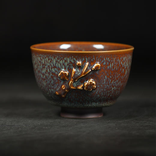 龙德堂陶艺 范泽锋烧 星月 天目盏《凌寒暗香》 库存请咨询客服 商品图1