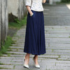 JT-9092新款春夏时尚文艺风复古高腰棉麻半身裙 商品缩略图3