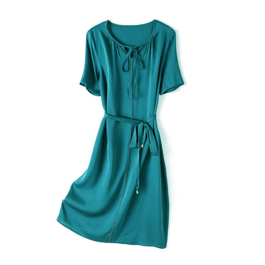 上海旗袍厂ASE-2255系带气质真丝连衣裙 商品图4