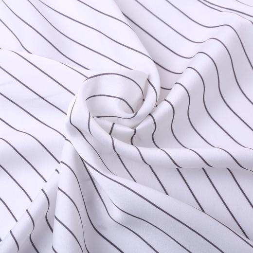 纺丝睡衣套装女条纹开衫翻领休闲长袖长裤家居服JJTY563 商品图4