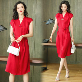 上海旗袍厂ASE-2250优雅气质时尚真丝连衣裙
