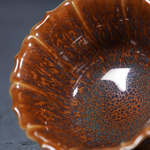 龙德堂陶艺 范泽锋烧 星月 天目盏 《羽冠-小》 (库存请咨询客服) 商品图3