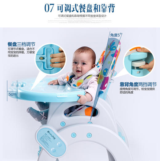 【样品处理不退换】babyfirst宝贝第一 宝宝餐椅多功能儿童餐椅 便携式宝宝吃饭餐桌椅婴儿坐凳 商品图4