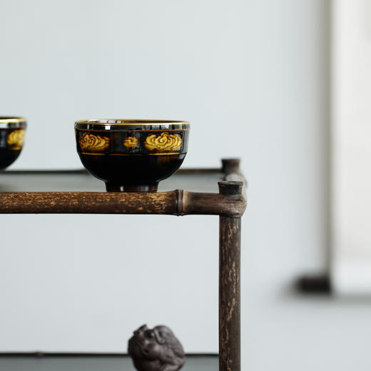 龙德堂陶艺 范泽锋烧 星月 金边玳瑁祥云天目盏 (库存请咨询客服) 商品图2