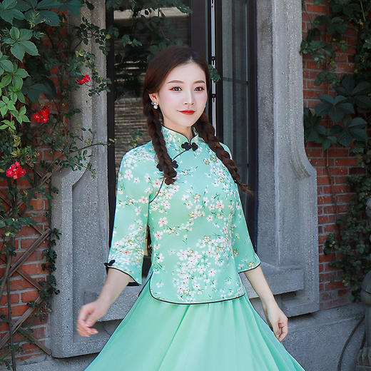 JT-939新款中国风修身百搭唐装旗袍上衣 商品图2