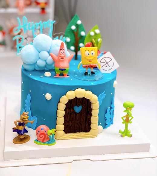 6-10寸 海绵宝宝海底世界 - 333手工蛋糕