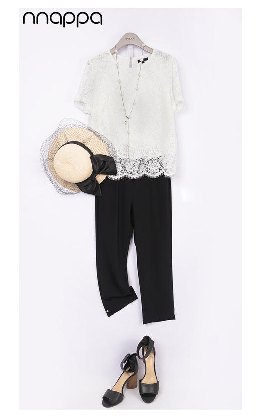 罗马布裤脚钉珠八分裤29074 商品图0