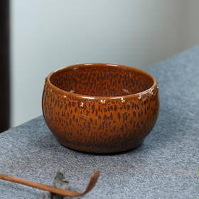 龙德堂陶艺 范泽锋烧 星月 蟹眼天目盏 款式二《金鼓蝉鸣》 库存咨询客服