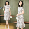上海旗袍厂ASE-2263简约印花气质真丝连衣裙 商品缩略图1