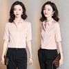 上海旗袍厂ASE-3350纯色气质简约真丝短袖衬衫 商品缩略图2