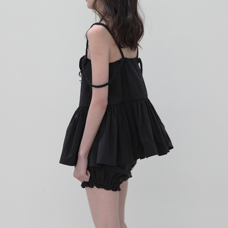 shushutong蝴蝶结编绳吊带上衣ss20to04