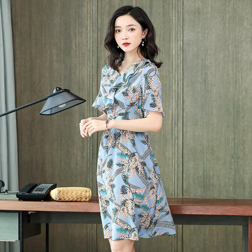 上海旗袍厂ASE-2268时尚优雅名媛真丝连衣裙 商品图3