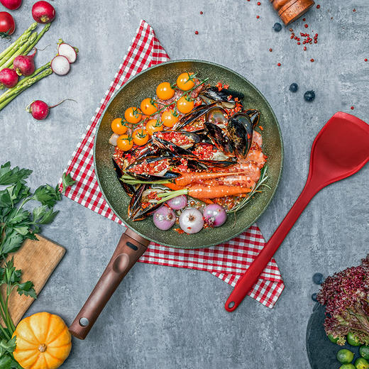 【预售】意大利意悠芙小绿锅（28厘米） 植物健康涂层 煎炸焖炖 商品图4