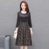 YWE HQX2058印花修身显瘦中长款气质优雅连衣裙 商品缩略图2