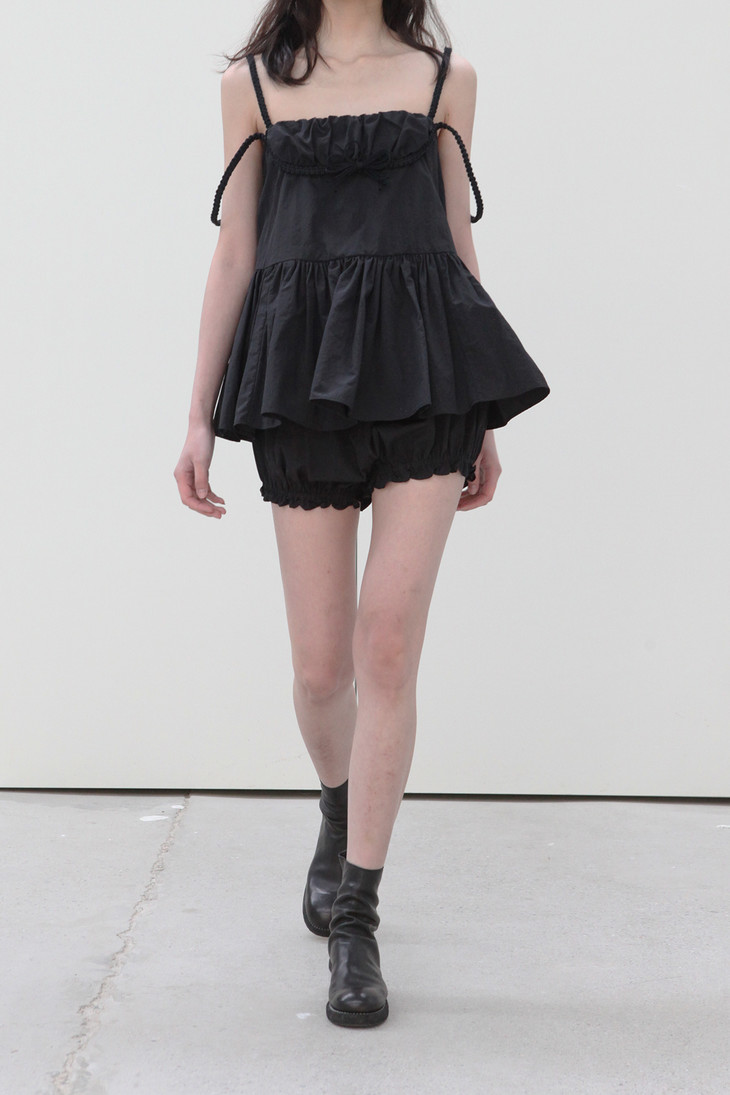 shushutong蝴蝶结编绳吊带上衣ss20to04