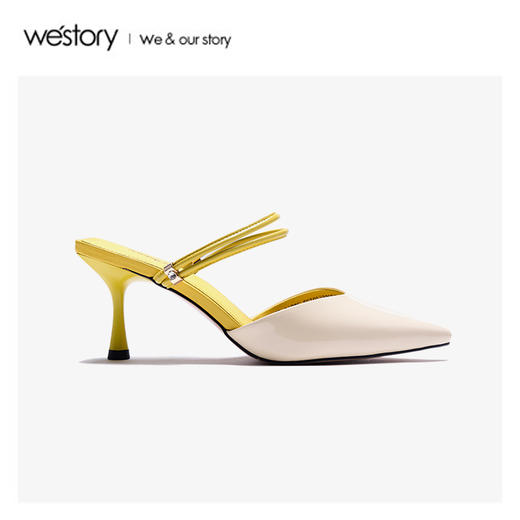 westory2020年夏新品包头凉鞋穆勒拖两穿高跟细跟ins潮W20AH51951 商品图4