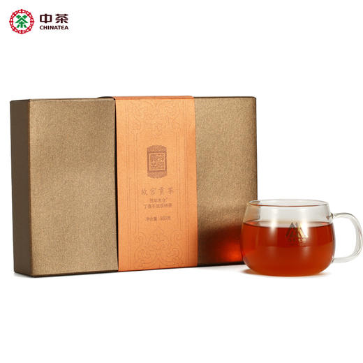 中茶湖南安化黑茶HT2218 故宫贡茶·丁酉手筑茯砖茶950g 商品图1