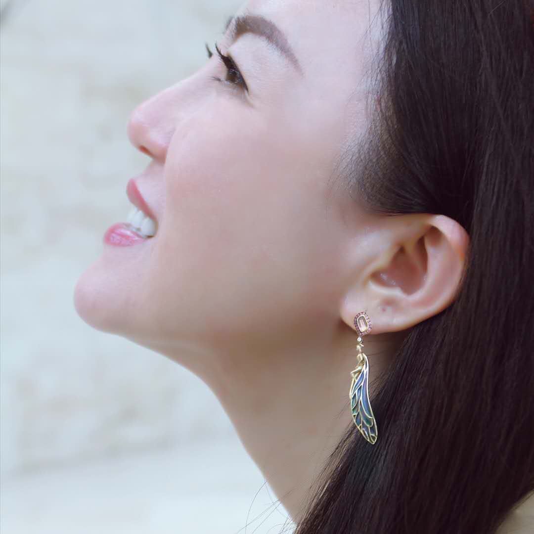 珐琅精灵耳环【定制】