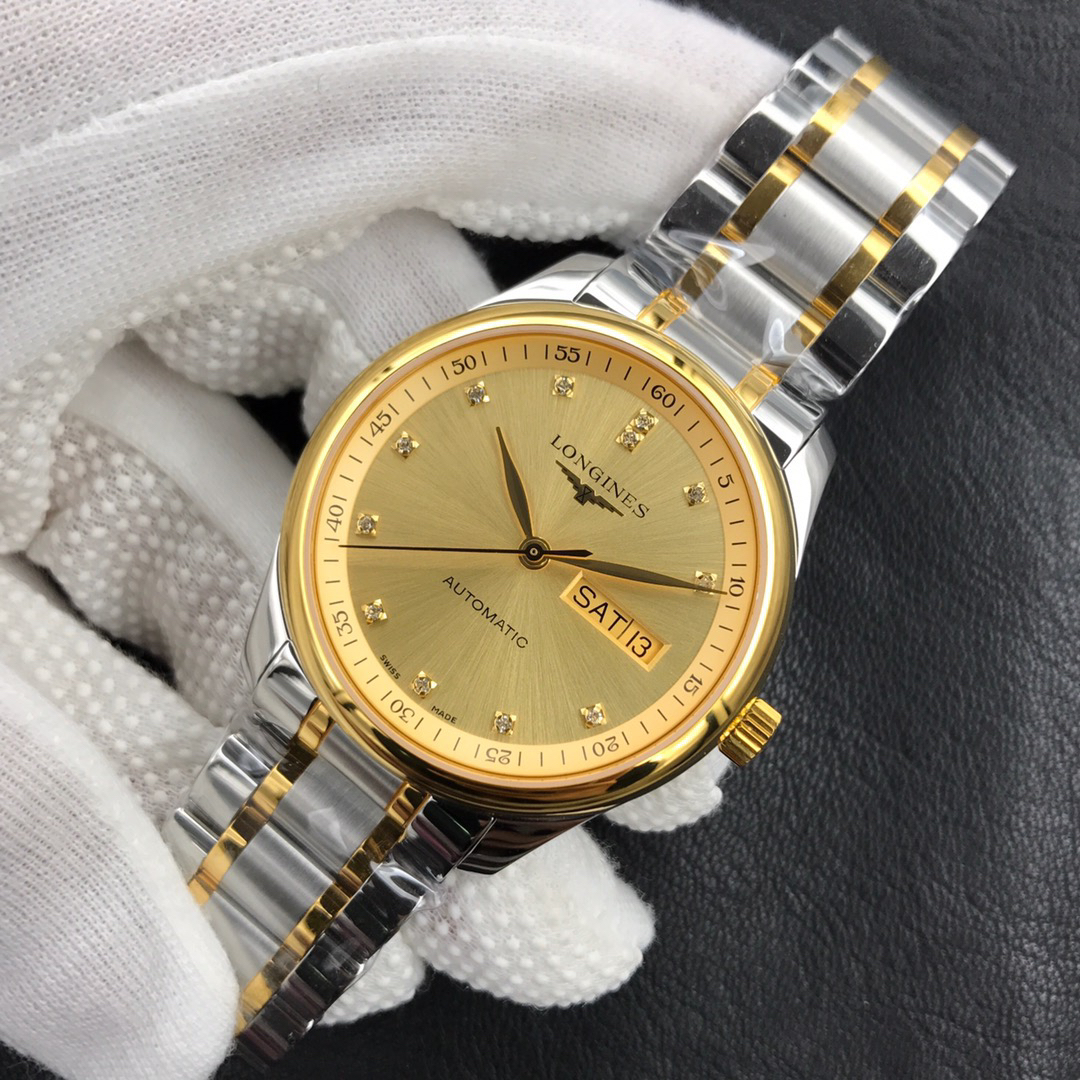 新升级版 浪琴v3名匠双历系列 间金数字面 经典爆款推荐,原装级蓝宝石