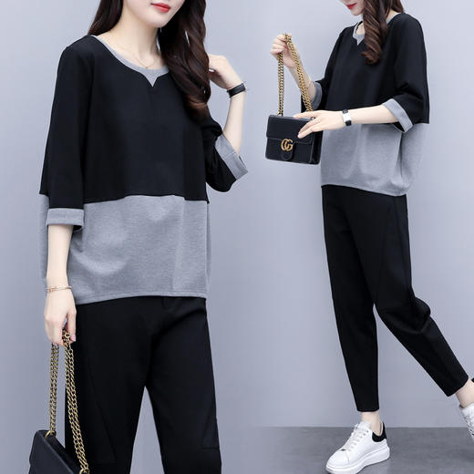 DD-1378春夏新款韩版时尚宽松大码两件套 商品图2