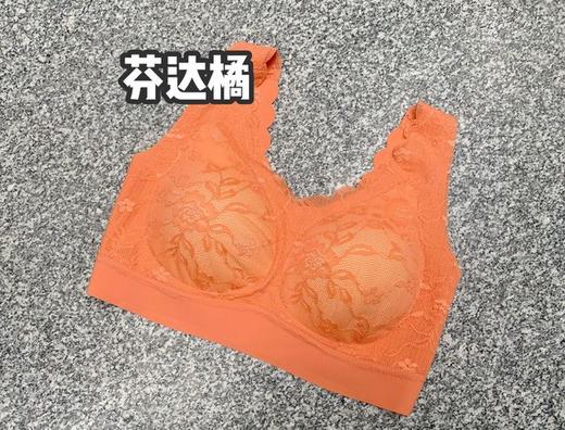 【爆款】泰国乳胶2.0 冰丝无痕内衣女蕾丝少女运动背心无钢圈文胸大码 商品图8