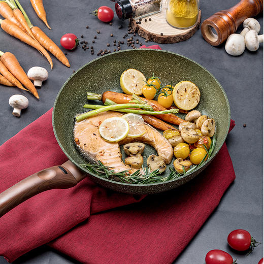 【预售】意大利意悠芙小绿锅（28厘米） 植物健康涂层 煎炸焖炖 商品图3