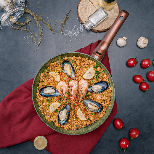 【预售】意大利意悠芙小绿锅（28厘米） 植物健康涂层 煎炸焖炖 商品图2