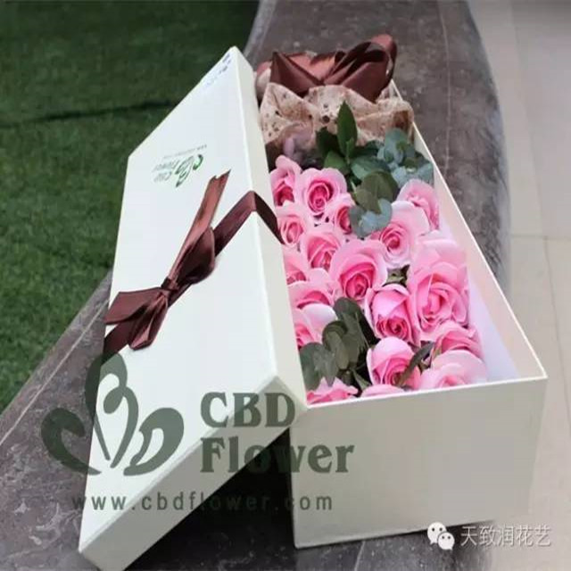 19支粉玫瑰礼盒装