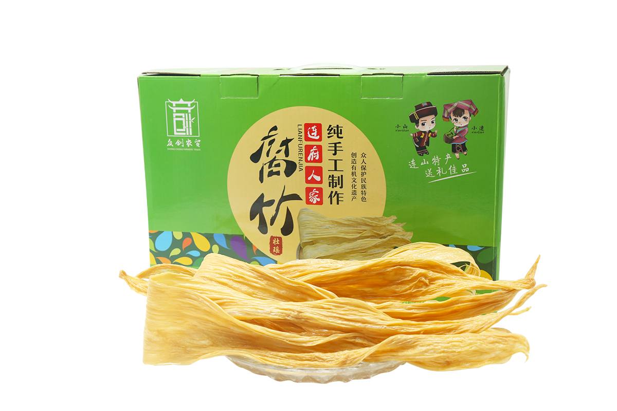 《连府人家》纯黄豆腐竹500g