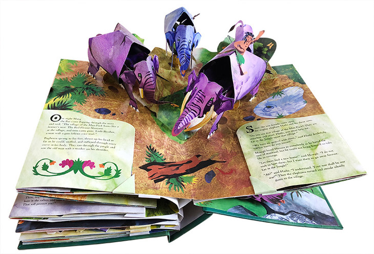 进口英文原版森林王子立体折叠书thejunglebookapopupadventure迪士尼