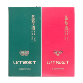 【推荐】贵州茅台酒股份有限公司出品 悠蜜 蓝莓酒（红) 375ml+蓝莓酒（绿） 500ml    组合装双瓶