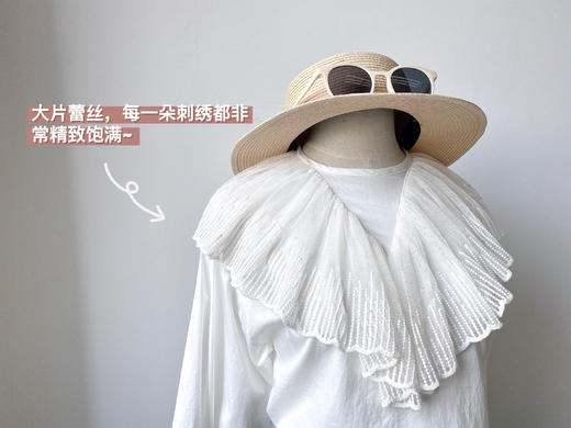  《老米群专享》秒杀！！“无退换”！5分钟内付款有效哦！日本官网在售的复古蕾丝仙女白衬衫！ZCY170617A 蒂娣 商品图0