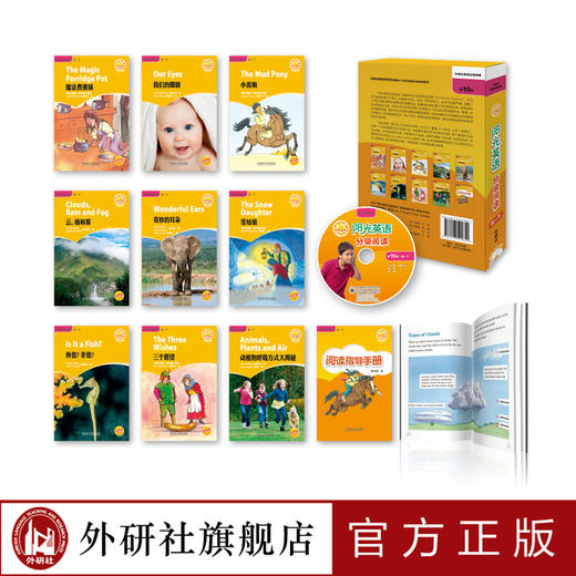 阳光英语分级阅读 初一下(可点读)(9本读物+1本指导)(附MP3光盘) 商品图1