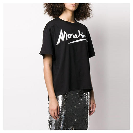 MOSCHINO/莫斯奇诺 春夏 服装 女性 女士短袖T恤  黑色 0707 0440 1555 商品图1