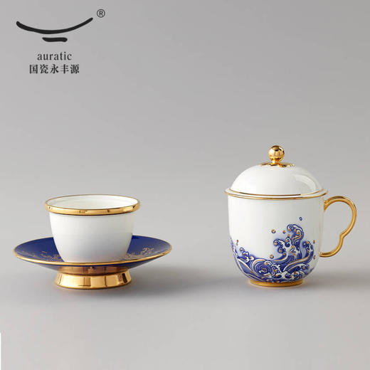 auratic国瓷永丰源 先生瓷海上明珠250ml四件套陶瓷茶杯 带盖茶漏办公杯 四件套单杯（250mL） 商品图4
