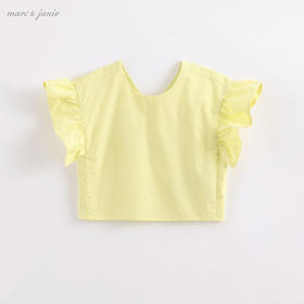 【打折】【中大童 3-10岁】马克珍妮夏装女童花边袖纯棉小衫20353