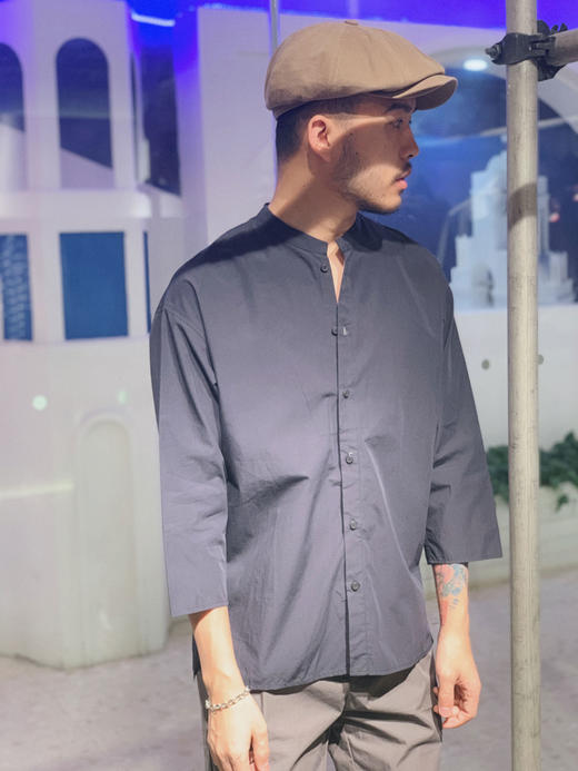 DEC E92352403 潮流时尚中袖立领衬衫 商品图0