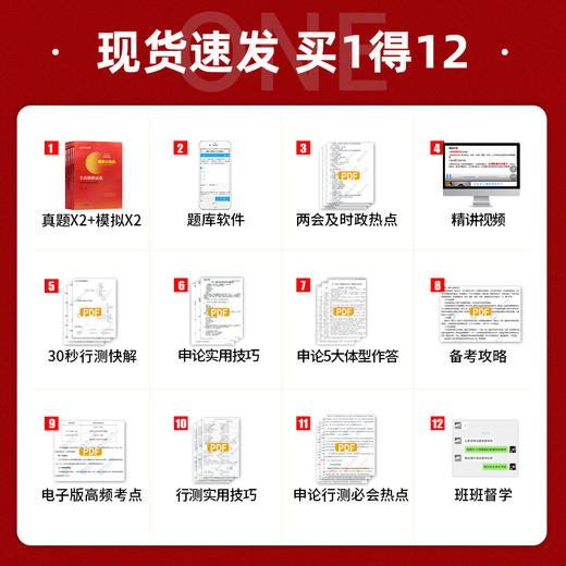 【现货】中公教育国家公务员考试试卷 申论+行测 全真模拟试卷+历年真题精解共4本 2022国考省考公务员考试用书习题练习 商品图1