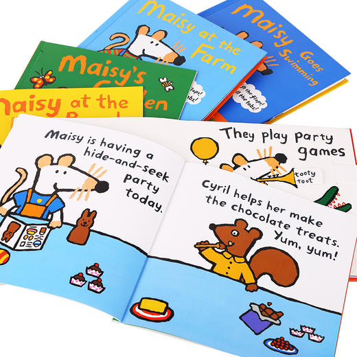 【育学园】小彼恩出品小鼠波波Maisy套装6册蓝盒 盒装 点读版 商品图4