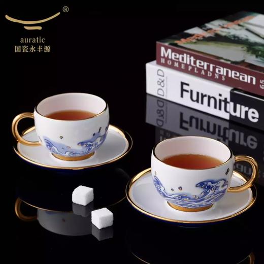auratic 国瓷永丰源 先生瓷 海上明珠4头咖啡杯对杯套装情侣咖啡杯茶杯 商品图4